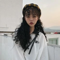 Unzzy HOT SALE Vintage Plaid Beret KF90557 9 Unzzy HOT SALE Vintage Plaid Beret KF90557