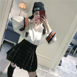 Unzzy HOT SALE Shirt + Skirt Two-piece Suit KF90358