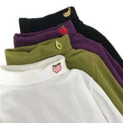 Unzzy Chic Fruit Embroidered T-Shirt KF90142 11 Unzzy Chic Fruit Embroidered T-Shirt KF90142