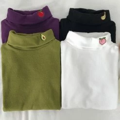 Unzzy Chic Fruit Embroidered T-Shirt KF90142