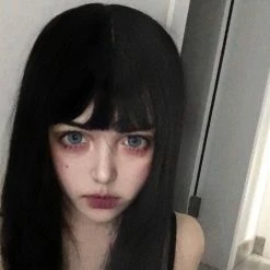 Unzzy HOT SALE Black Long Straight Wig KF90496