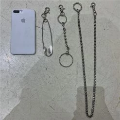 Unzzy HOT SALE Black Chain Pants KF90801 9 Unzzy HOT SALE Black Chain Pants KF90801