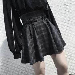 Unzzy Plaid High Waist Skirt KF80053 HOT SALE