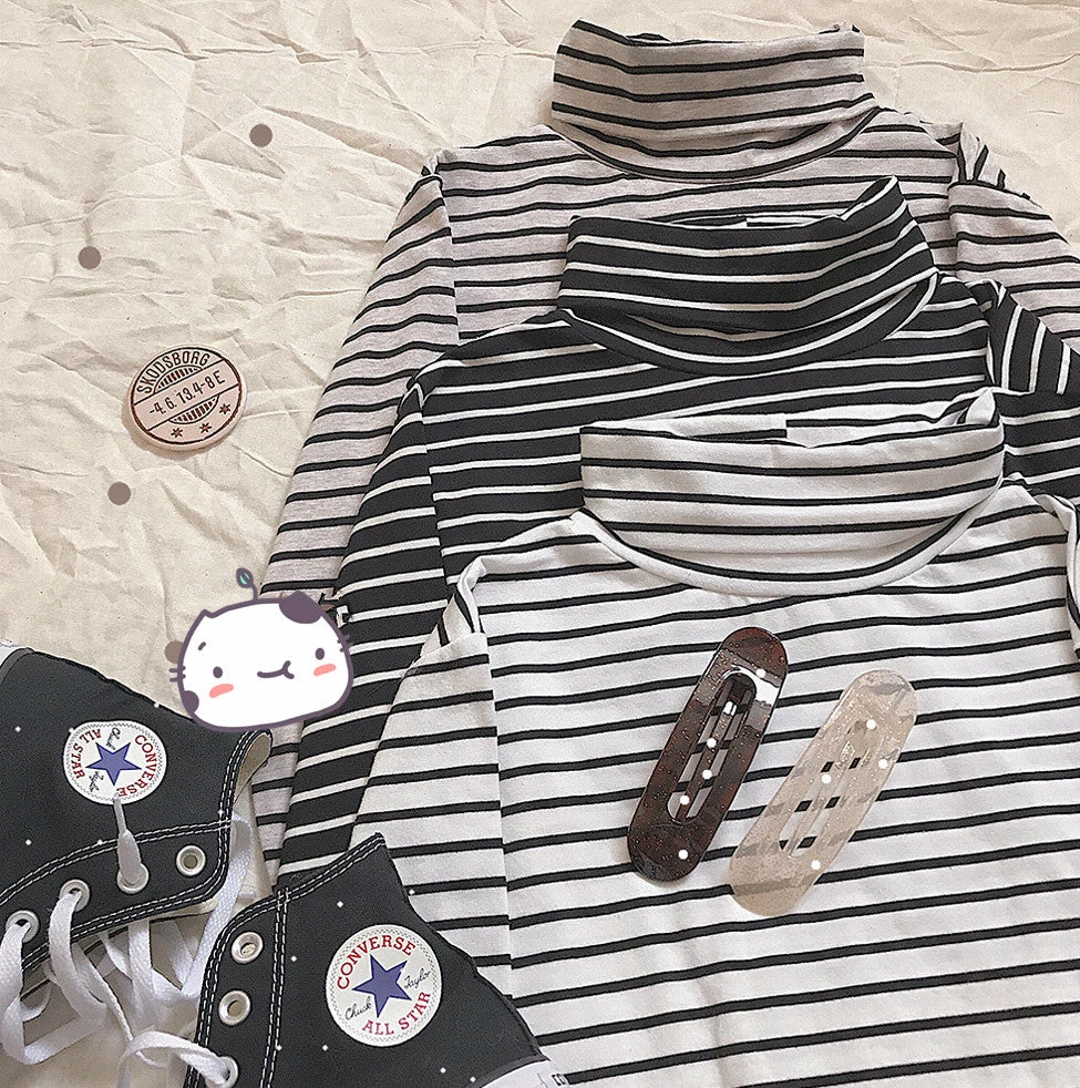 Unzzy HOT SALE Striped Long-sleeved T-shirt KF81291 1 Unzzy HOT SALE Striped Long-sleeved T-shirt KF81291