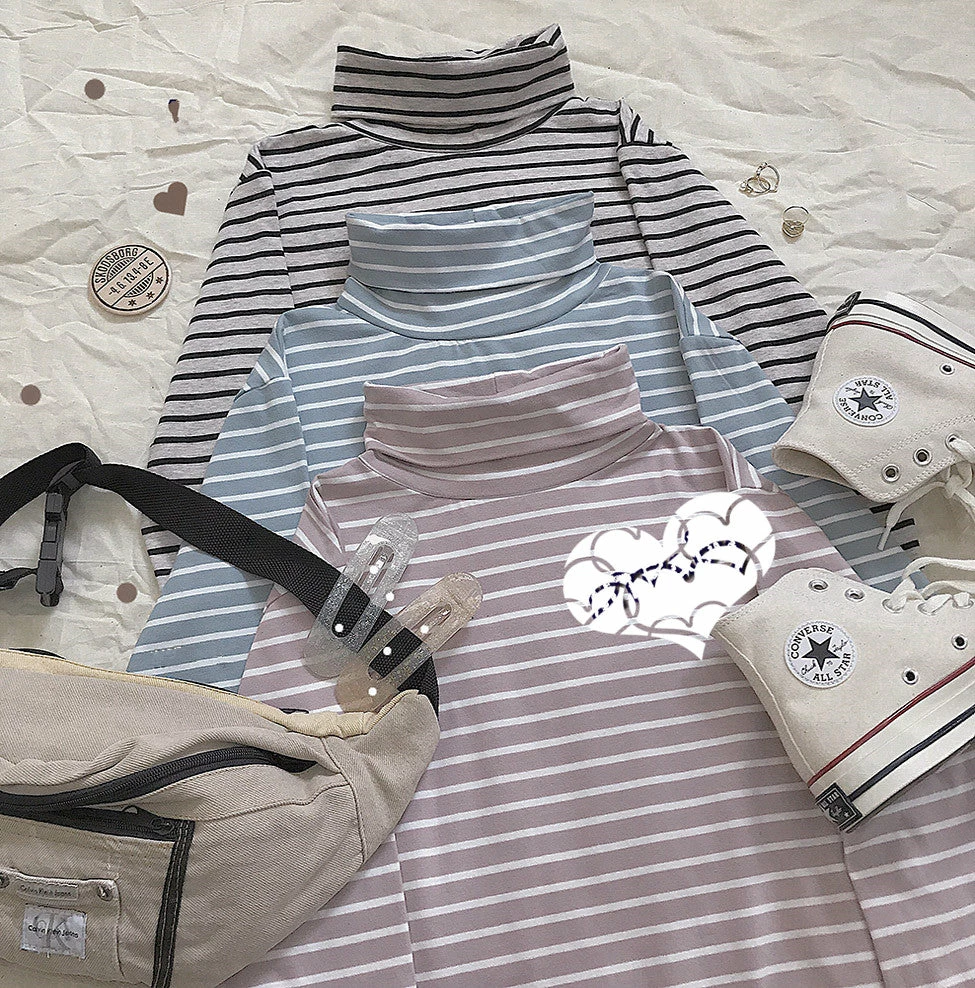 Unzzy HOT SALE Striped Long-sleeved T-shirt KF81291 2 Unzzy HOT SALE Striped Long-sleeved T-shirt KF81291