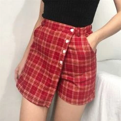 Unzzy Love Heart Plaid Skirt KF90359 13 Unzzy Love Heart Plaid Skirt KF90359