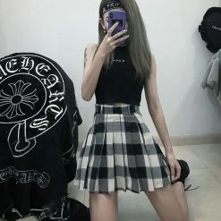 Unzzy Ulzzang Plaid Skirt KF90277 HOT SALE 8 Unzzy Ulzzang Plaid Skirt KF90277 HOT SALE