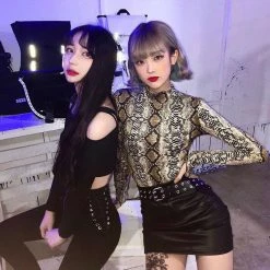 Unzzy HOT SALE Snakeskin T-shirt KF9518