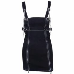 Unzzy Black Denim Skirt KF90522 HOT SALE