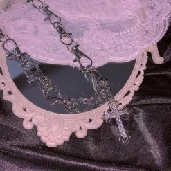 Unzzy Punk Cross Necklace KF82080