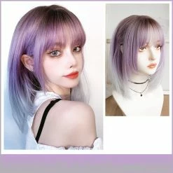 Unzzy HOT SALE Purple Gradient Wig KF81747