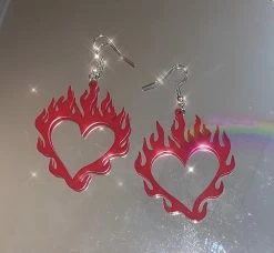 Unzzy Red Love Earrings KF81913 HOT SALE