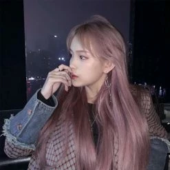 Unzzy HOT SALE Pink Long Straight Wig KF81406