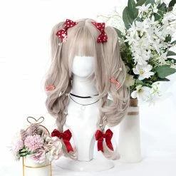 Unzzy HOT SALE Pink Brown Micro-curly Wig KF81697