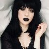 Unzzy HOT SALE Black Punk Wig KF81024