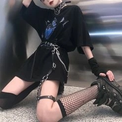 Unzzy Black Leg Chain KF7505 HOT SALE