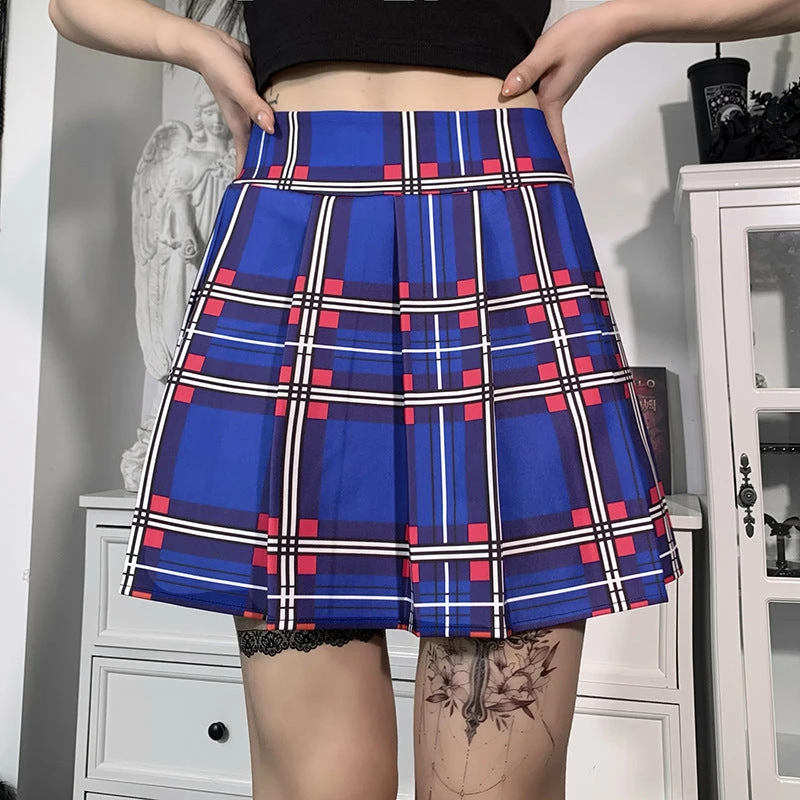 Unzzy Purple Check Skirt KF9506 HOT SALE 4 Unzzy Purple Check Skirt KF9506 HOT SALE