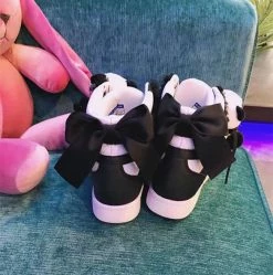 Unzzy Cute Panda Bow Shoes KF8214 HOT SALE