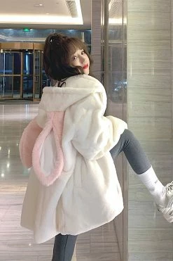 Unzzy Rabbit Ear Coat KF81764 HOT SALE