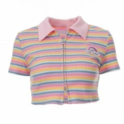 Unzzy HOT SALE Harajuku Rainbow T-shirt KF81877 9 Unzzy HOT SALE Harajuku Rainbow T-shirt KF81877