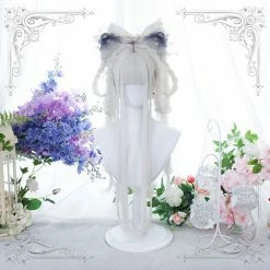 Unzzy Lolita White Long Straight Wig KF82828