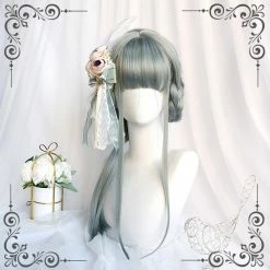 Unzzy Green Long Straight Wig KF82106
