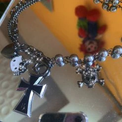 Unzzy HOT SALE Cross Skull Necklace KF82316