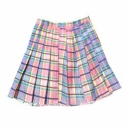 Unzzy Pink Plaid Pleated Skirt KF90538 HOT SALE 14 Unzzy Pink Plaid Pleated Skirt KF90538 HOT SALE