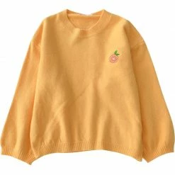 Unzzy Fruit Embroidered Sweater KF9536 9 Unzzy Fruit Embroidered Sweater KF9536