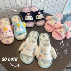 Unzzy HOT SALE Kuromi Cotton Slippers KF82539