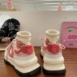Unzzy HOT SALE Strawberry Pink Sneakers KF82705 8 Unzzy HOT SALE Strawberry Pink Sneakers KF82705