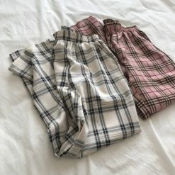 Unzzy HOT SALE Ulzzang Plaid Pants KF9115 13 Unzzy HOT SALE Ulzzang Plaid Pants KF9115