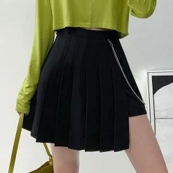 Unzzy HOT SALE Vintage Irregular Chain Pleated Skirt KF81041 17 Unzzy HOT SALE Vintage Irregular Chain Pleated Skirt KF81041