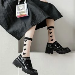 Unzzy HOT SALE Black Love Socks 2-pack KF82749