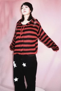 Unzzy Ulzzang Striped Cardigan KF82602 HOT SALE