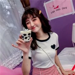 Unzzy Love Heart Short Tshirt KF81040 HOT SALE 9 Unzzy Love Heart Short Tshirt KF81040 HOT SALE