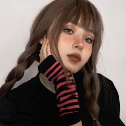 Unzzy BOROWN LOLITA LONG DDOUBLE TAIL WIG KF82217 HOT SALE