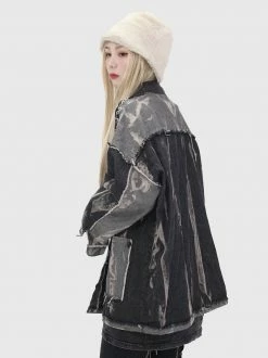 Unzzy Ulzzang Denim Jacket KF81475 8 Unzzy Ulzzang Denim Jacket KF81475