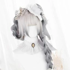 Unzzy HOT SALE Lolita Gradient Gray Long Straight Wig KF82676