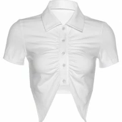 Unzzy Harajuku White Shirt KF82186 HOT SALE