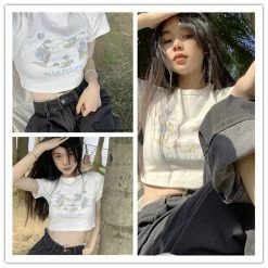 Unzzy HOT SALE Cute Cartoon Print T-shirt KF82825