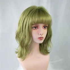 Unzzy Green Short Roll Wig KF9226 HOT SALE