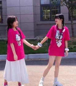 Unzzy Harajuku Kitty Cat T-shirt KF82036