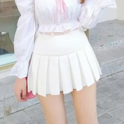 Kfashionstyle HOT SALE White Pleated Skirt KF2008