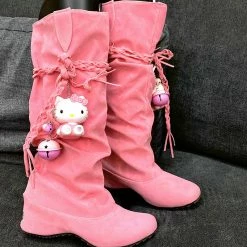 Unzzy HOT SALE Pink Cat Boots KF81604