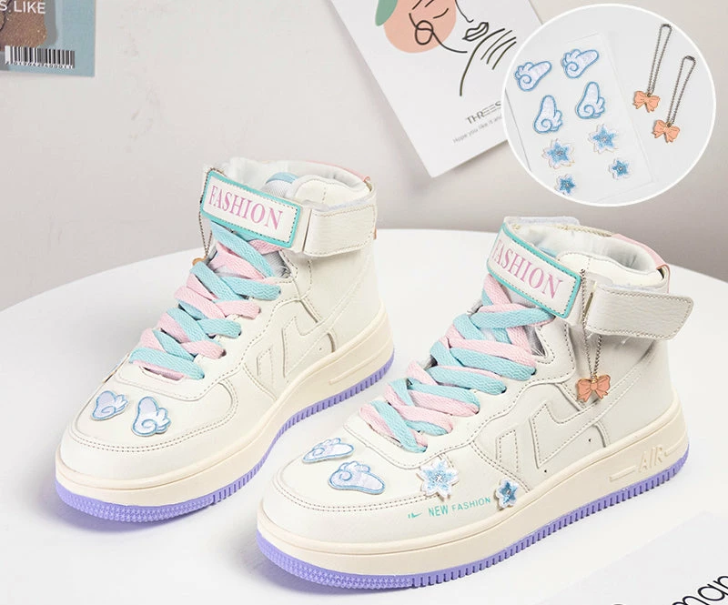 Unzzy ULZZANG Cute High Heel Sneakers KF82280 10 Unzzy ULZZANG Cute High Heel Sneakers KF82280