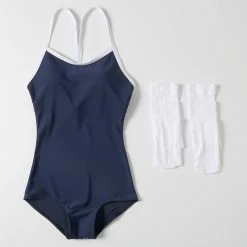 Unzzy HOT SALE Blue Sling One Piece Swimsuit KF82668