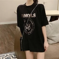Unzzy HOT SALE Black Short Sleeve T-shirt KF90651