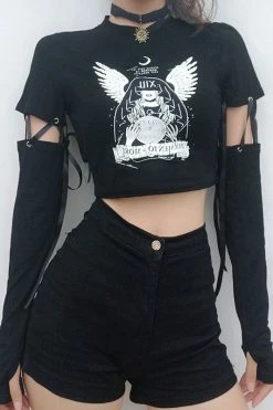 Unzzy Black Angel T-shirt KF81868