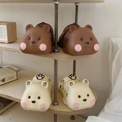 Unzzy HOT SALE Cute Three-dimensional Bear Slippers KF82663